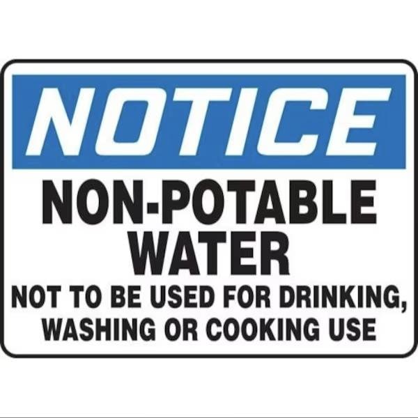 Accuform OSHA NOTICE SAFETY SIGN NONPOTABLE MCAW807VA MCAW807VA - main